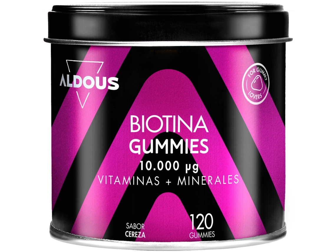 Biotina 10.000 Mcg Gominolas Aldous Con Acido Folico Zinc Selenio Yodo Vitaminas 120 Gummies ALDOUS BIO