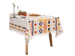 Toalha de Mesa Retangular de Borla de Arte de Pano Livre de Lavagem para Jantar e Homestay Estilo À Prova D'Água e À Prova de Óleo3