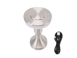 2026 lâmpada de Mesa Led Portátil Recarregável com Sensor Táctil 3 Temperaturas de Cor para Quarto Prata