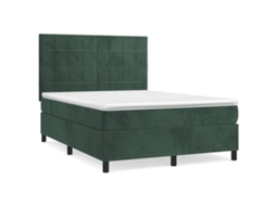 Box Spring Bed, Box Spring Beds Vidaxl Verde Veludo (140 X 190 Cm)