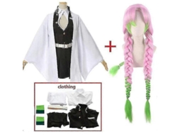 2026 traje de Cosplay Kimono Kanroji Mitsuri Demon Slayer Kimetsu no Yaiba para Adultos e Crianças Roupa Halloween Feminina