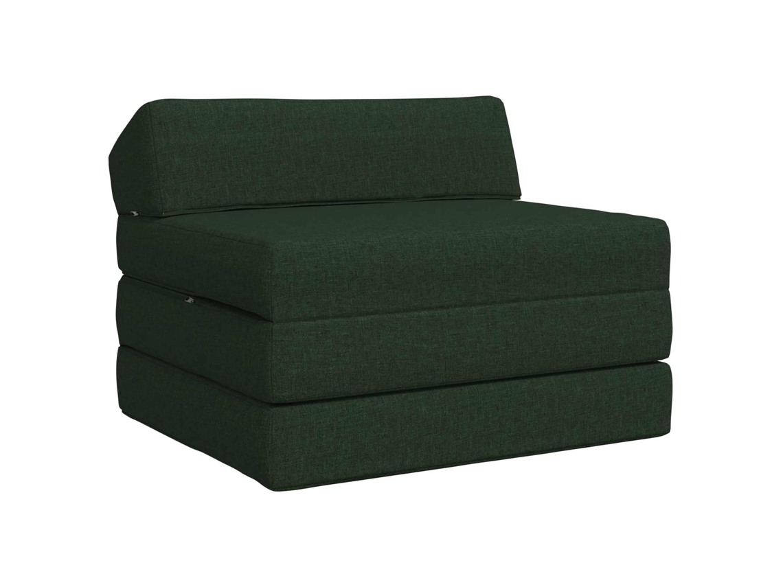 Vidaxl Sofá Cama Dobrável Verde-escuro 200 X 70 X 10 Cm Tecido