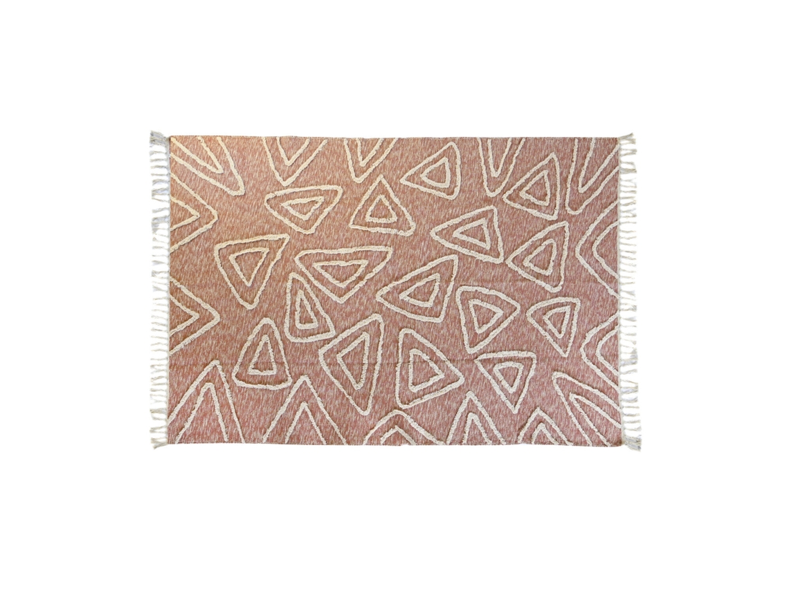 Tapete de Algodão 1300 G/m² com Franja Bordada, 160 X 230 X 1 Cm ALEXANDRA HOUSE LIVING