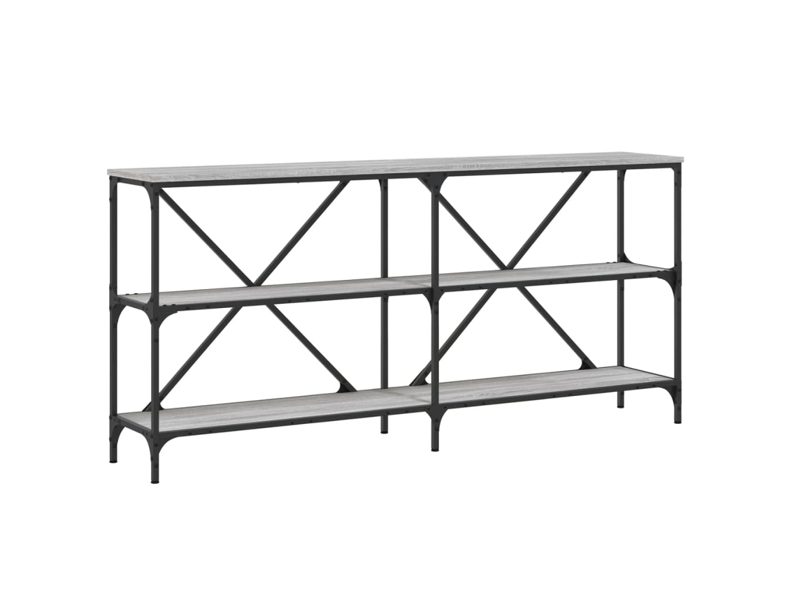 Console Table, Console Tables Vidaxl Cinzeto Madeira Processada (n/a)