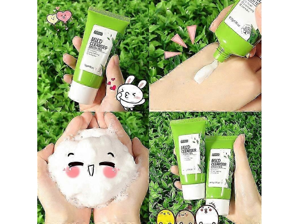 Sabonete Facial De Chá Verde, Espuma Hidratante Refrescante, Produto Para Limpeza Dos Poros, 50 Ml