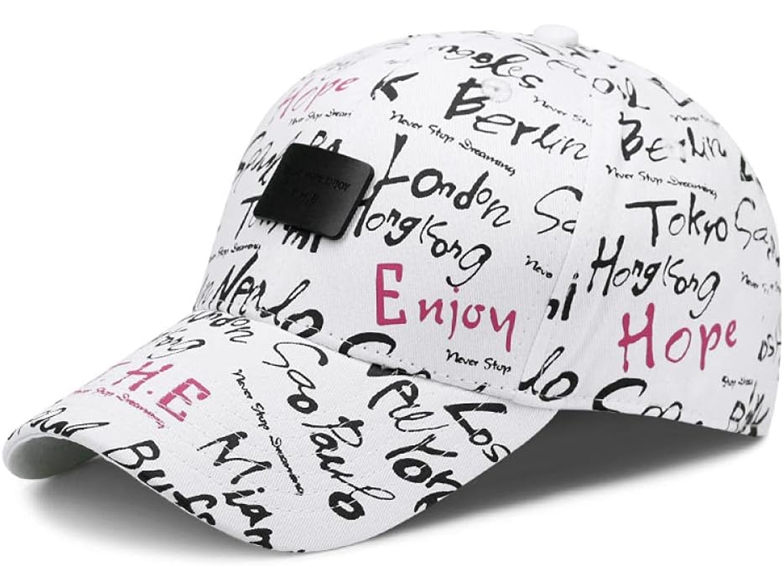 Boné de Beisebol com Letras, Primavera Verão, Aba Reta | S/MARCA