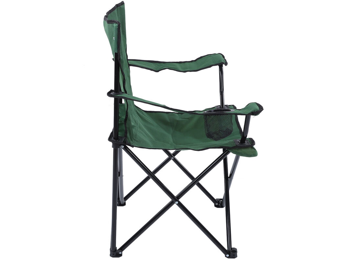 Banquinho dobrável para camping, portátil, leve, com bolsa, preto