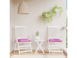 Vidaxl Almofadões Para Cadeira 2 Pcs 40x40x7 Cm Tecido Rosa