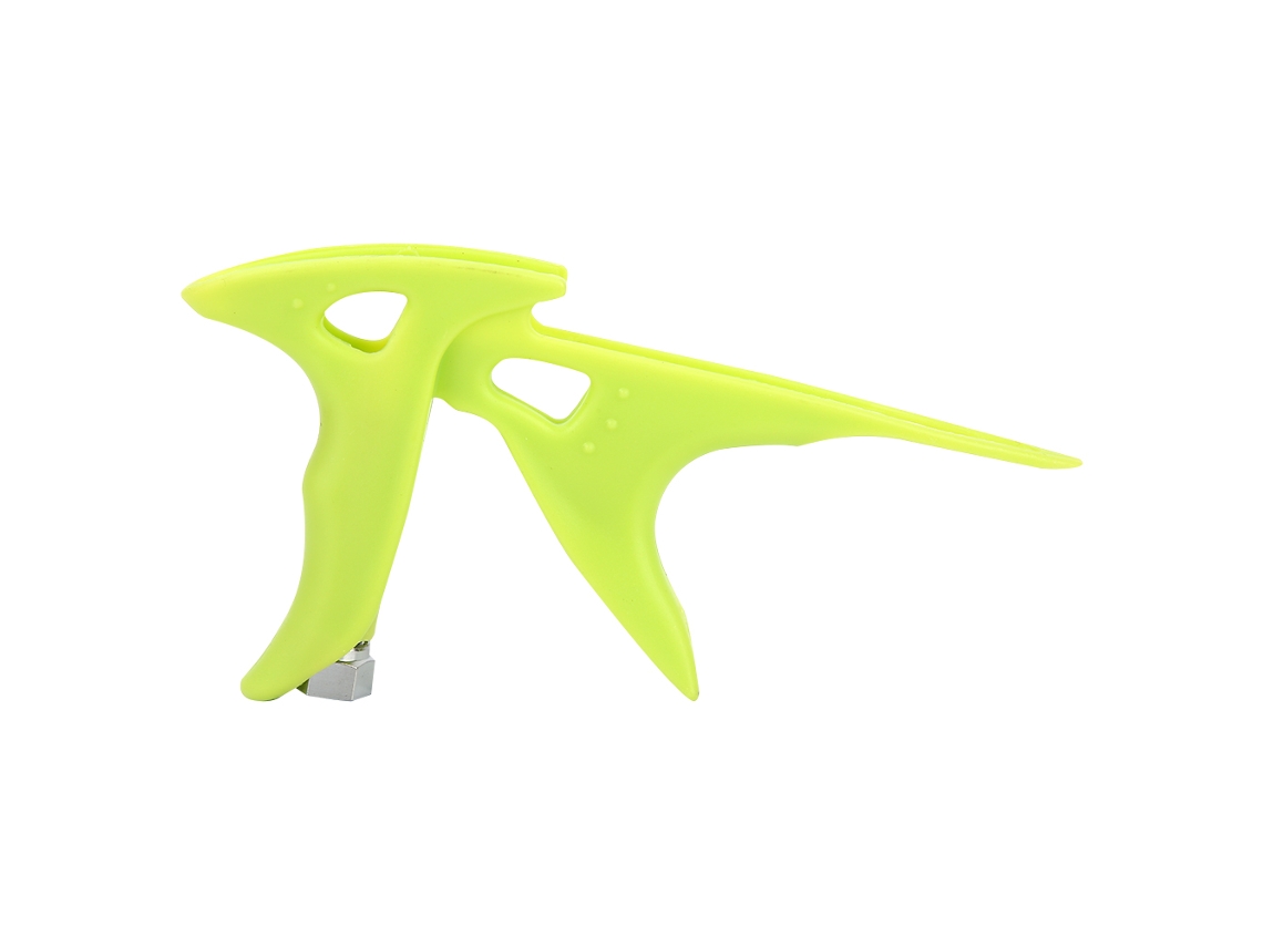 Suporte para aerógrafo em plástico verde de alta dureza com fixação por porca.