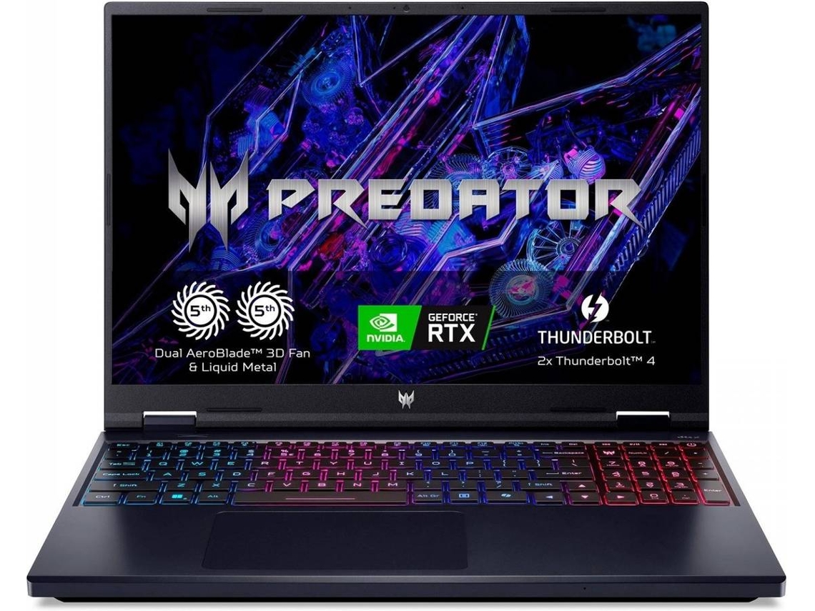 Portátil ACER PHN 16-72 (16''- Intel Core I7-14700HX - RAM: 32 GB - 1 TB SSD - NVIDIA GeForce RTX 4080)