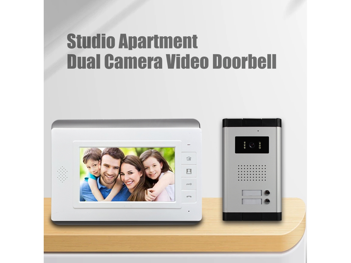 Campainha De Vídeo Com Câmera Dupla E Monitor 7 Polegadas