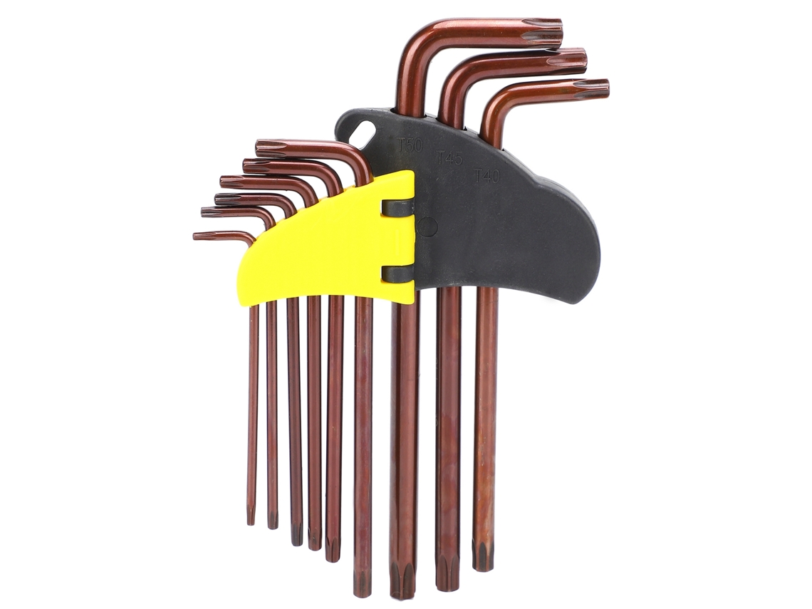 Conjunto De Chaves Hexagonais L 9pcs T10-t50 Chave Estrela Chave De Boca Ferramenta Manual