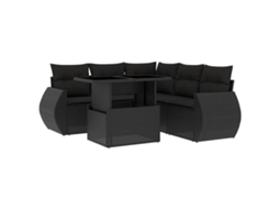 Garden Sofa Set, Garden Sofa Sets Vidaxl Preto Rattan / Vime (n/a)