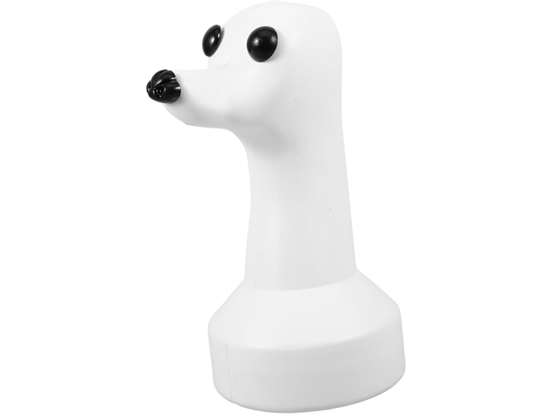 Cabeça De Cachorro Plástico Branco Com Design Simples E Elegante, Com Linhas Suaves, Ideal Exibição E Confecção De