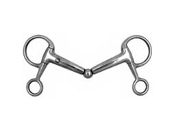 Snaffle Articulado Baucher Prateado 14.5 Cmky Rotary Bit