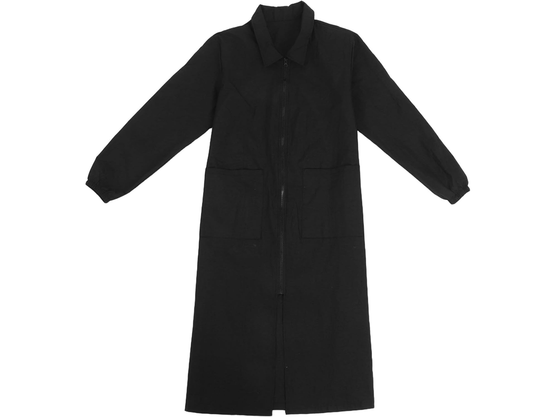 Uniforme Preto De Poliéster Respirável E Antiestático Banho Tosa Cães