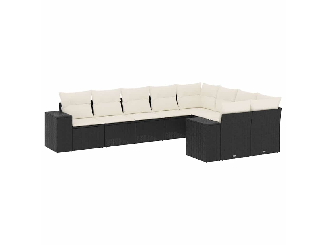 Garden Sofa Set, Garden Sofa Sets Vidaxl Preto Rattan / Vime (n/a)
