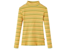 T-shirt Manga Comprida Para Criança De Meia Gola Cor Ocre 116