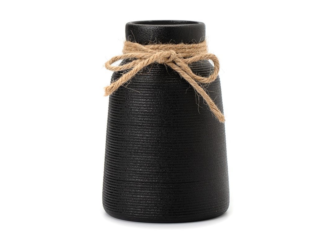 Vasos de Cerâmica Nova Line Preta Pequenos para Decoração