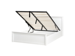 Cama Con Almacenaje Beliani Lambres De Madera De Pino Blanco 150x210x93