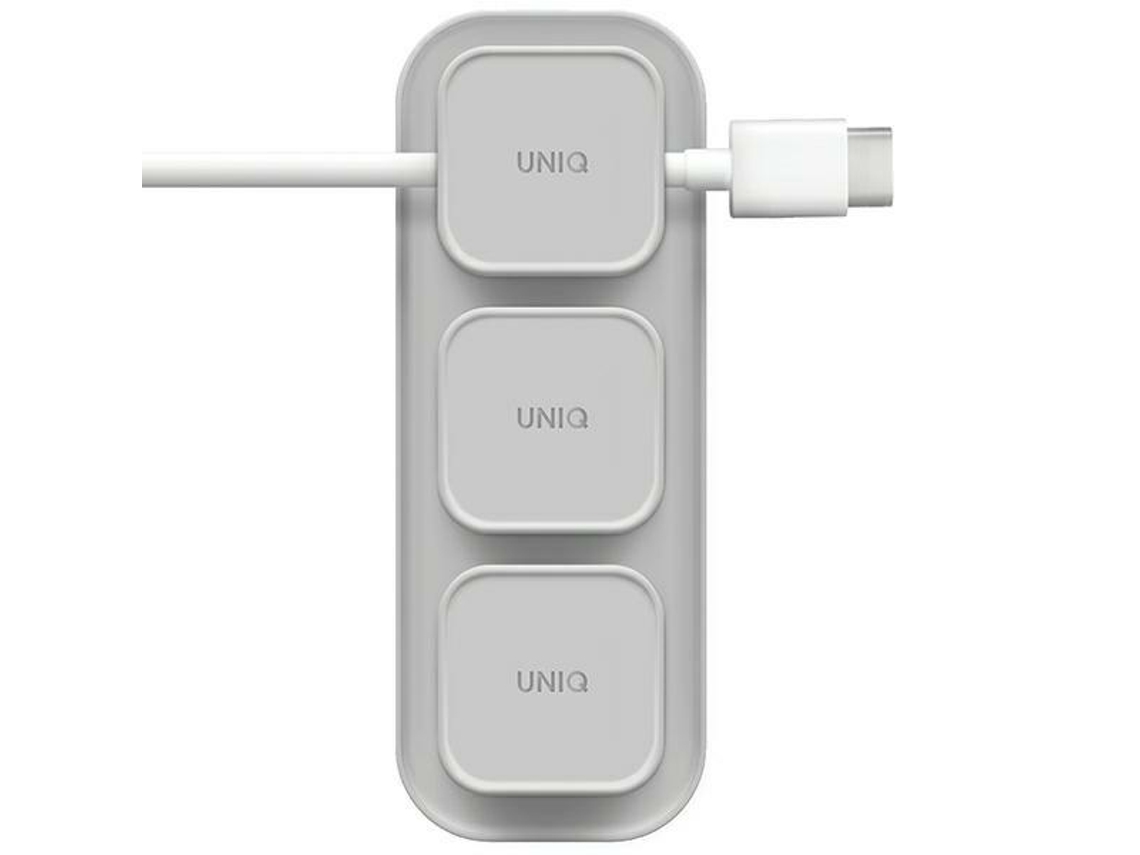 Organizador De Cabos Magnéticos Uniq Pod Mag Para Magsafe Cinza Para Celulares