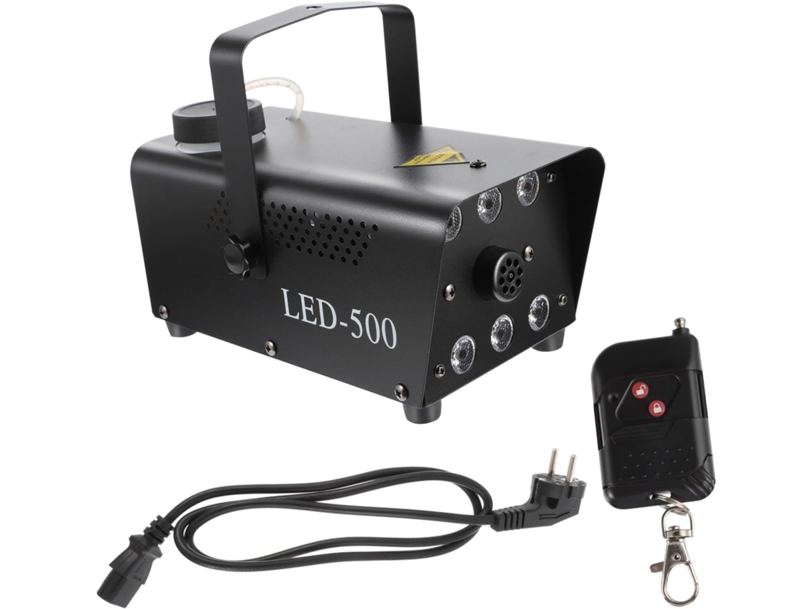 Máquina De Fumaça Automática Com Luz Led De 500 W, 6 Cores, Alça Dupla E Controle Remoto Sem Fio.