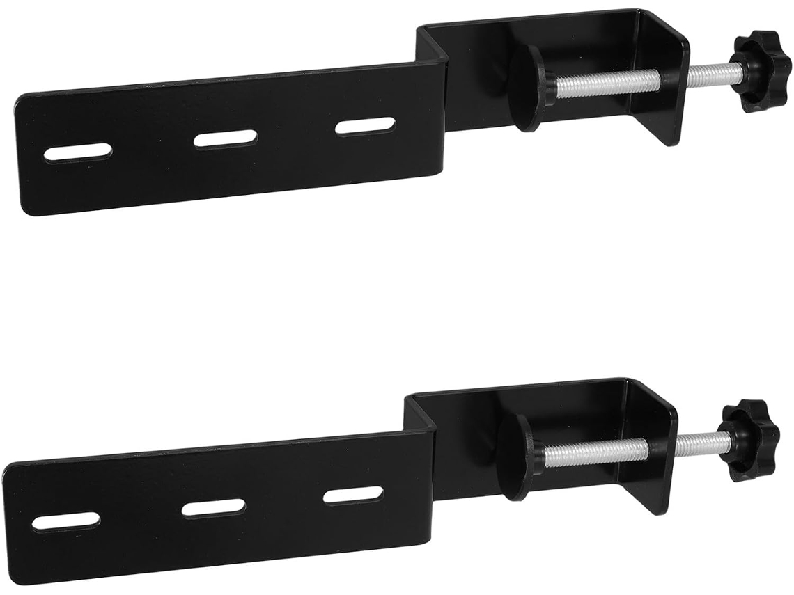 Suporte De Mesa Healvian Em Ferro Preto, 2 Peças, Painéis Perfurados, Espessura De 1a 7cm, Design Moderno E