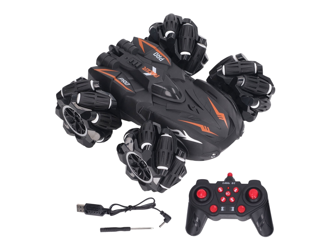 Mali carro de Controle Remoto 2.4g Drift Acrobacia 360 Graus Recarregável para Crianças Acima de 6 Anos Laranja