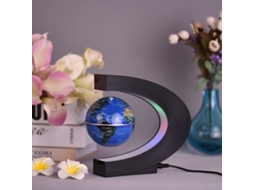 Globo Mapa Mundo Flutuante Magnético 3 Polegadas Com Luzes Led Para Decoração E Ensino Plug Uk Azul