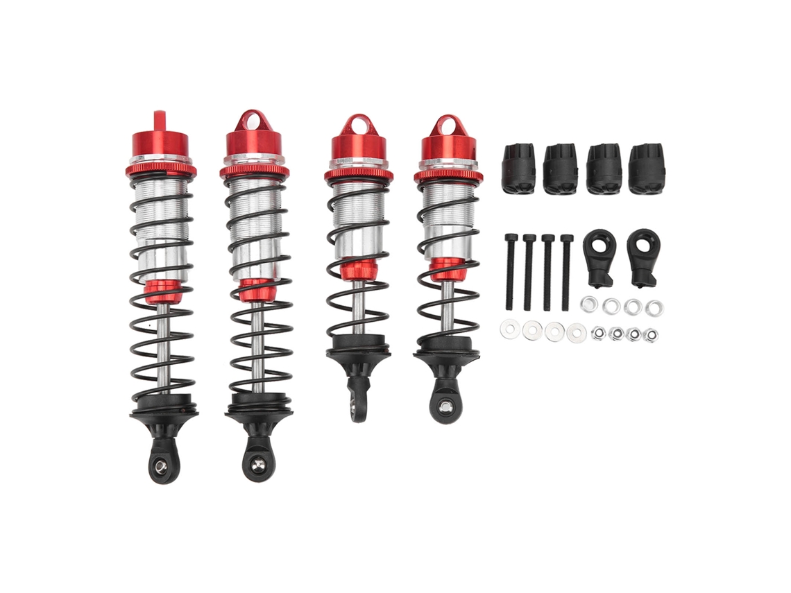 Mali amortecedor de Choque para Carro Rc Arrma 1/7 1/8 Dianteiro Traseiro Alumínio com Mola Vermelho