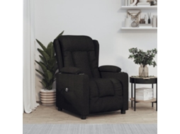 Vidaxl Poltrona Elétrica Reclinável Tecido Preto