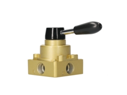 Válvula Pneumática Manual de Alavanca Rotativa 4 Vias, 3 Posições, 1/2 Polegada S/MARCA