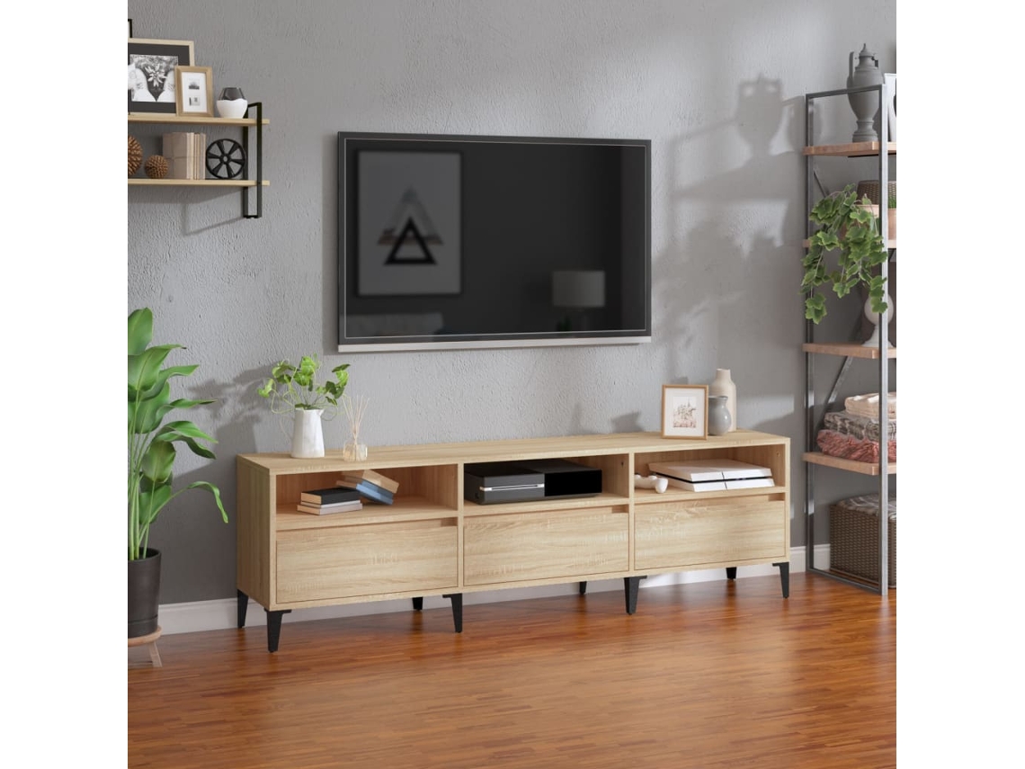 Vidaxl Móvel De Tv 150x30x44,5 Cm Derivados De Madeira Carvalho Sonoma