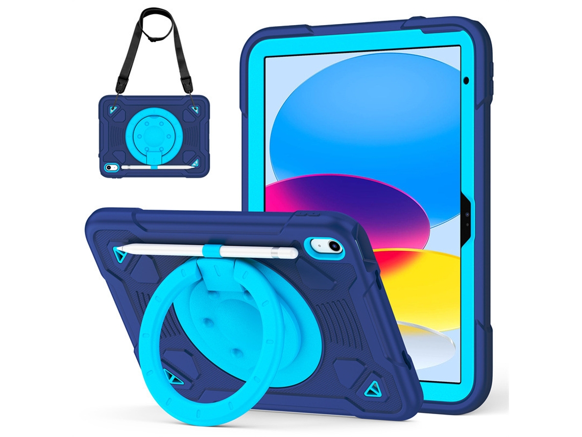 Capa De Silicone Resistente A Azul Marinho E Azul - Ipad 10.2 2019/2020/2021