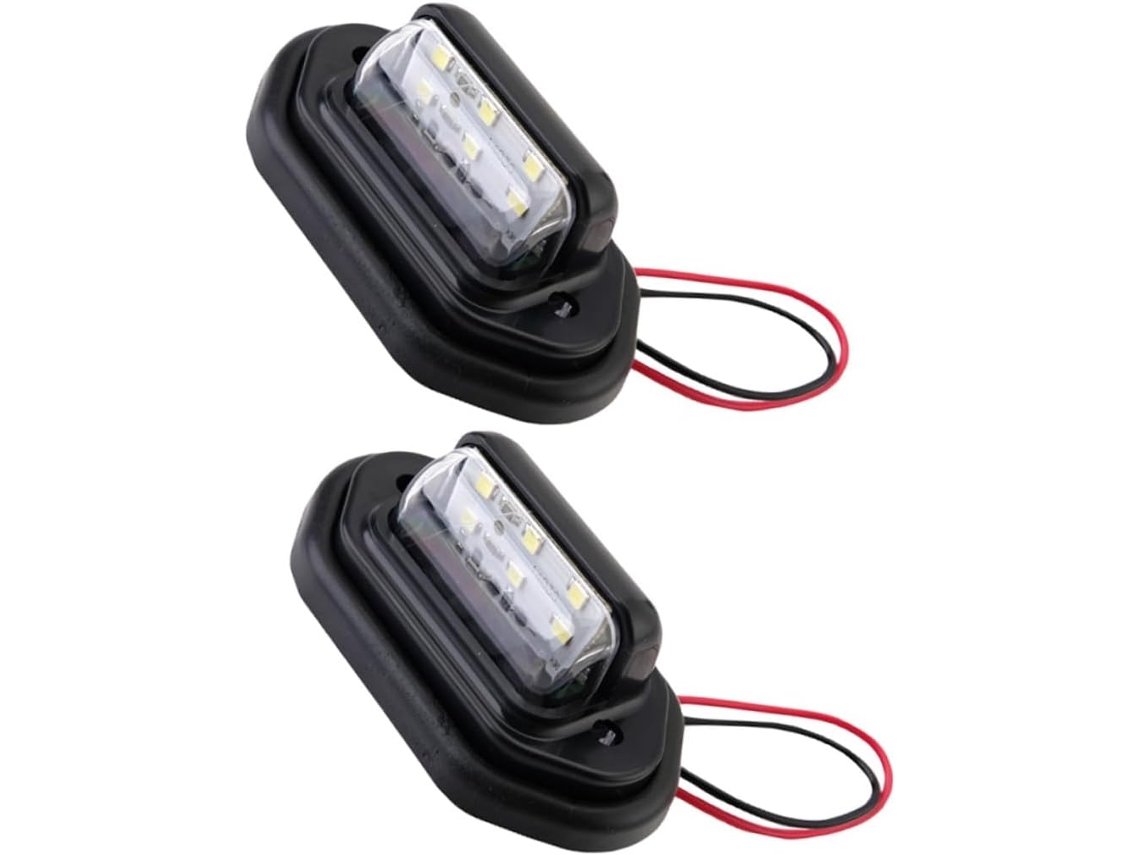 Conjunto De 2 Luzes De Led Em Abs Para Placa De Carro E Trem, Ampla Variedade.