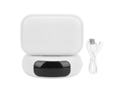 Luz Noturna LED Mali com Alto-falante Bluetooth Relógio Despertador Ajuste de Brilho de Mesa Branca
