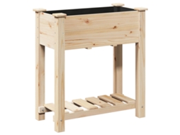 Conjunto 1 Vaso De Jardim Vidaxl Bege Abeto Chinês (71 X 37 X 76,5 Cm)