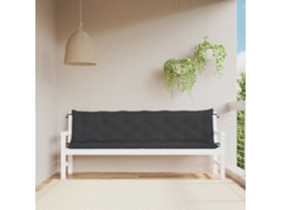 Vidaxl Almofadões Banco Jardim 2 Pcs 200x50x7cm Tecido Oxford Preto
