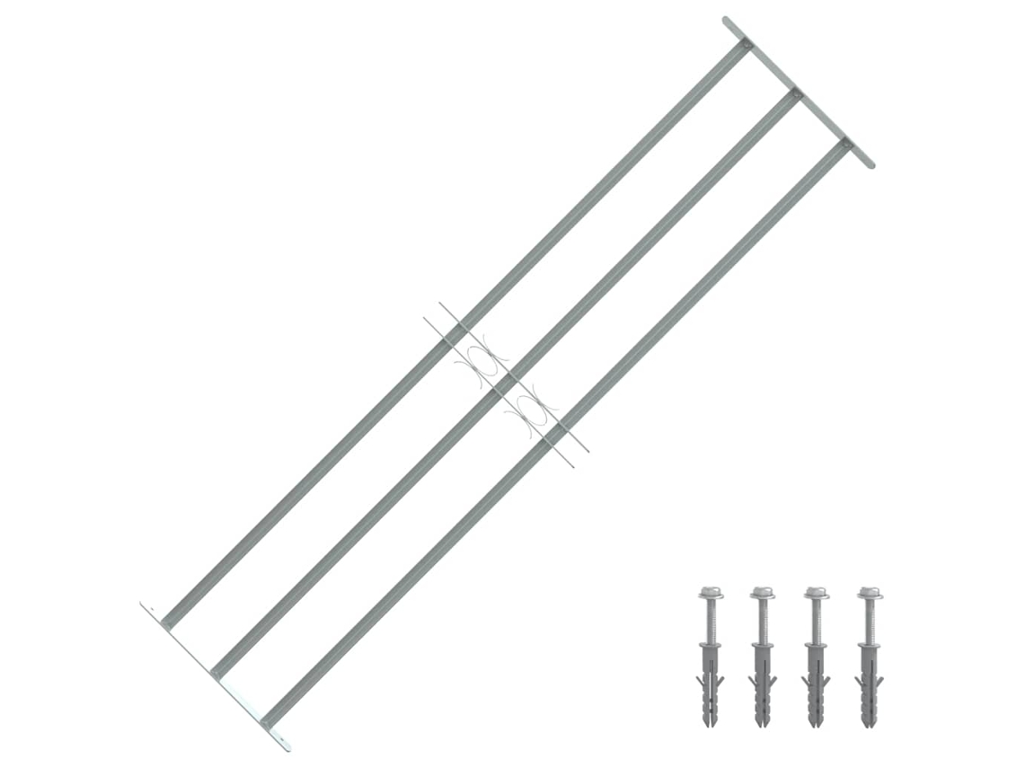 Vidaxl Grelha Segurança Ajustável P/ Janelas Com 3 Traves 1000-1500 Mm