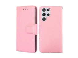 Capa De Couro Com Textura De Cristal Para Samsung Galaxy S23 Ultra 5g