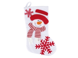 Meia de Boneco de Neve para Decorar Árvore de Natal