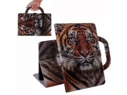 Capa‑flip Horizontal Padrão Tigre Halinuia, Suporte, Ranhura Cartão E Carteira Para Huawei Mediapad M5 Lite 10