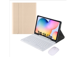 Capa Com Teclado Para Tablet Lurelia, Para Samsung Galaxy Tab S6 Lite 10.4/p610 Dourada, Teclado Bluetooth