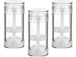 Conjunto de 3 Tubos de Brilho Labial Recarregáveis Com Tampa, 15g, Sem Tampa