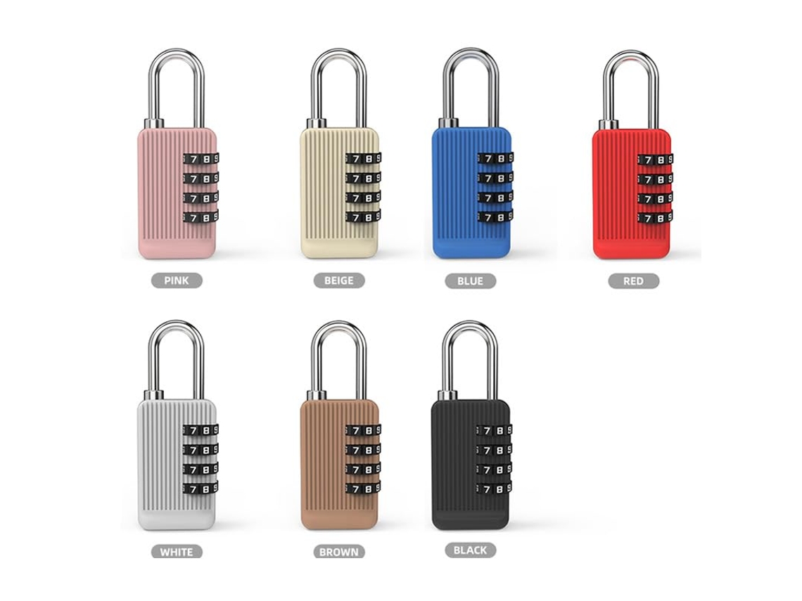Cadeado Eifson 4 Dígitos Zinco 6.8x2.8x1.5cm (pack 7)