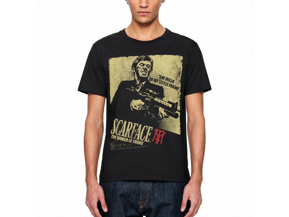 Rockinstone Scarface Movie Action Black Adult T-shirt Size:xxl