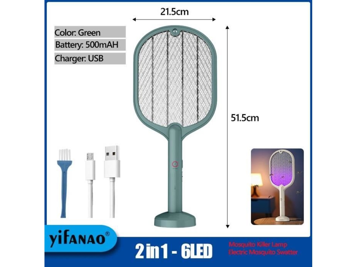 Repelente De Mosquitos Elétrico, Kw092 -- Lâmpada Repelente De Mosquitos Elétrica 3 Em 1 3000v, 10 Led, Recarregável Por Usb, Armadilha Para Insetos V