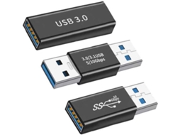 Adaptador Usb 3.0 Para Carregamento De Laptops E Pcs, Conjunto De 3 Peças , Material De Liga Resistente À Pressão Gokoco (macho E Fêmea)