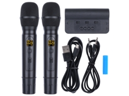 Kit de microfone sem fio UHF duplo com placa de som micro general CHABERLU