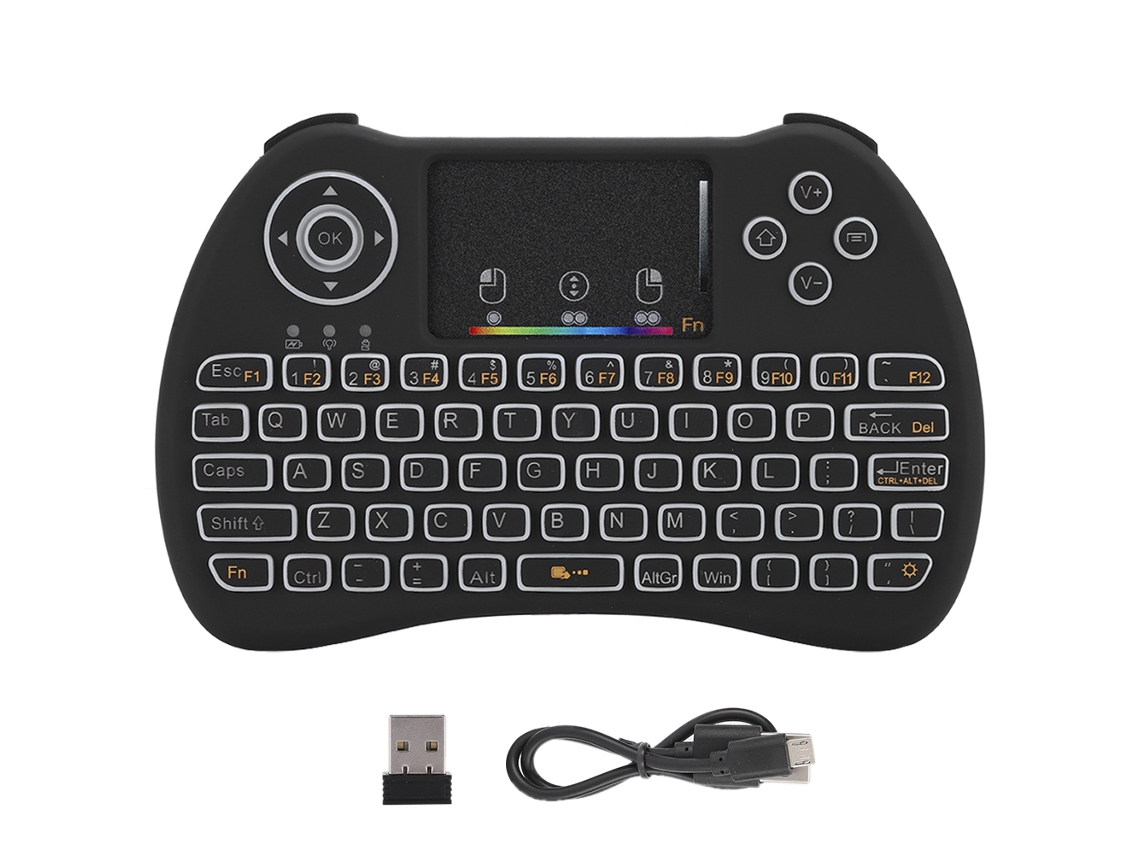 Teclado Sem Fio Mini LAXISCREED 2.4ghz Luz Colorida